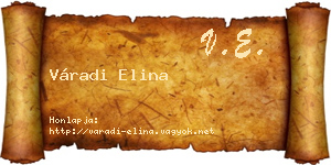 Váradi Elina névjegykártya