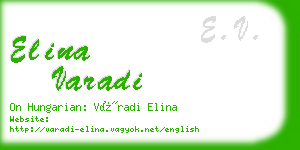 elina varadi business card